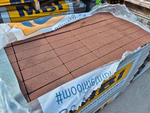 Georetron waaltjes bruin licht nuance 21x7x6 s-partij, Tuin en Terras, Tegels en Klinkers, Nieuw, Klinkers, Beton, 10 m² of meer