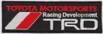 TRD Toyota Racing Development stoffen opstrijk patch embleem, Ophalen of Verzenden, Nieuw, Auto's