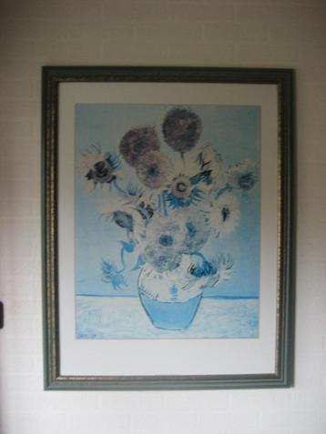 houten wissellijst met passe-partout en glas - 88 x 68 cm beschikbaar voor biedingen