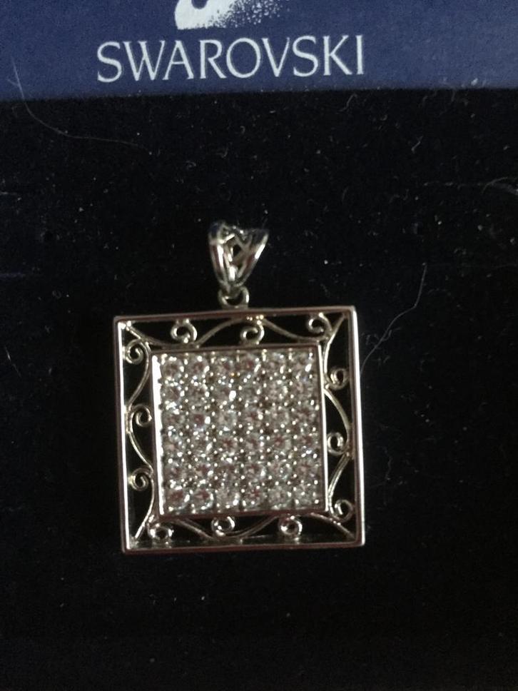 Zilverkleurige Swarovski Hanger, Sieraden, Tassen en Uiterlijk, Kettinghangers, Zo goed als nieuw, Zilver, Overige voorstellingen