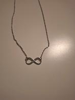 Echt Zilveren ketting met infinity symbool - ZGAN, Met hanger, Ophalen of Verzenden, Zo goed als nieuw, Zilver