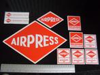 10x sticker airpress logo compressoren pneumatic tools, Verzamelen, Verzenden, Zo goed als nieuw, Merk