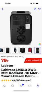 Labirent 10L Mini Koelkast - ZGAN, Zonder vriesvak, Ophalen of Verzenden, Energieklasse A of zuiniger, Minder dan 45 cm