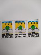 Drie oude stickers NS. traject 1988. Zet het Sein op de klan, Ophalen of Verzenden, Zo goed als nieuw