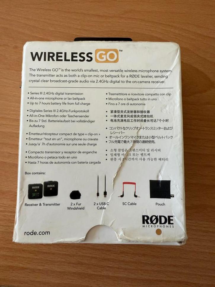 Rode Wireless GO Microfoonsysteem, Muziek en Instrumenten, Microfoons, Gebruikt, Overige typen, Draadloos, Ophalen of Verzenden