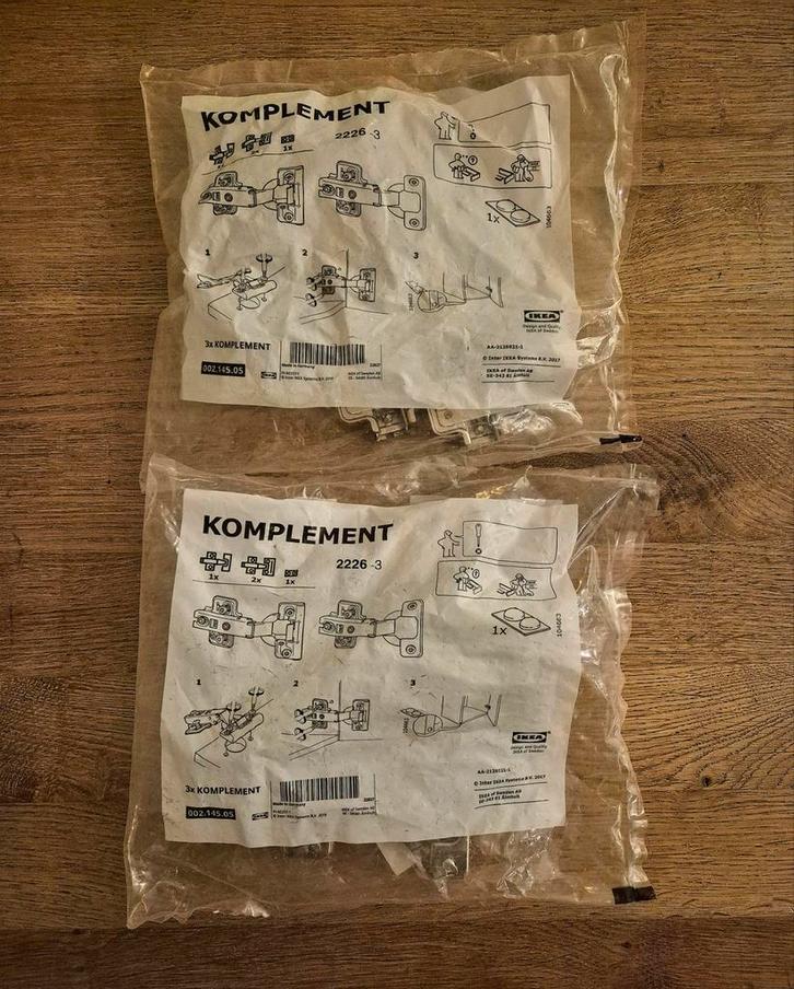 Ikea Komplement Scharnieren - Nieuw in verpakking, Huis en Inrichting, Woonaccessoires | Kapstokken, Nieuw, Wandkapstok, Minder dan 100 cm