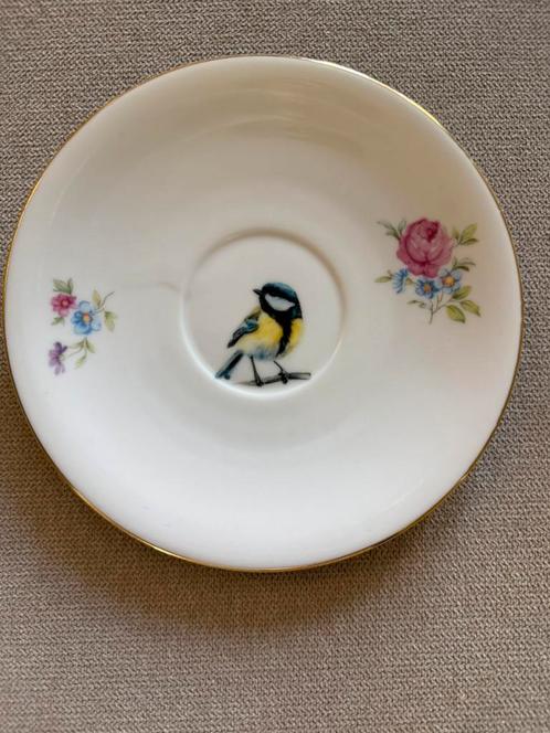Vintage Bavaria Seltmann Weiden porseleinwandbord koolmees, Antiek en Kunst, Antiek | Wandborden en Tegels, Ophalen of Verzenden
