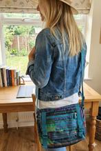 Vrolijke Kipling schoudertas - Gestreept - Medium, Verzenden, Blauw, Kipling