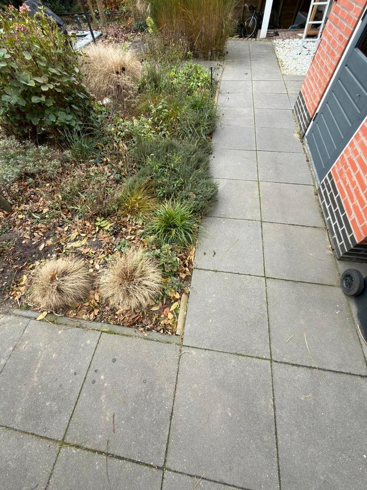 Bieden: Schellevis tuintegels 60x60 en 80x80, Tuin en Terras, Tegels en Klinkers, Zo goed als nieuw, Terrastegels, Beton, Ophalen