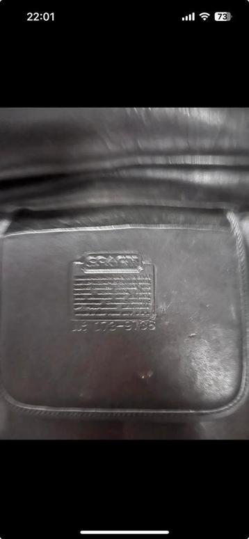 Vintage Coach Aktetas Zwart Leer beschikbaar voor biedingen