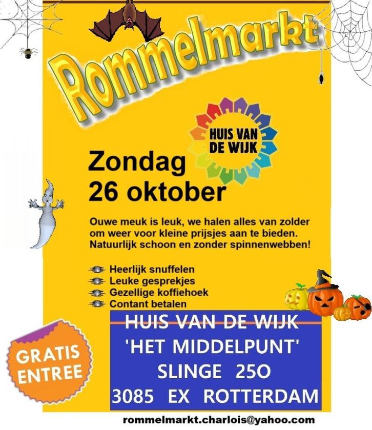 Rommelmarkt 26 oktober - Rotterdam Charlois, Tickets en Kaartjes, Evenementen en Festivals, Eén persoon
