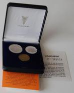 3 proof munten troonswissel 30 april 1980 in originele doos, Ophalen of Verzenden, Koningin Beatrix, Overige waardes, Setje