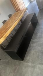 Complete eethoek: eettafel stoelen bank, Ophalen of Verzenden, Gebruikt, Suar metaal suede, 6 tot 8 stoelen
