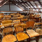 vintage houten stoel / bistro stoel / cafe stoel, Ophalen, Gebruikt, Bruin, Eén