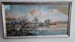 AQUAREL RIVIERENLANDSCHAP A.RUTGERS 1905, Antiek en Kunst, Ophalen of Verzenden