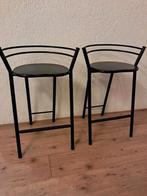 2 ijzeren krukjes, Ophalen, Minder dan 55 cm, Metaal of Aluminium, Rond