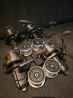 4x shimano big baitrunner LC + reserverspoelen, Ophalen of Verzenden, Gebruikt, Molen