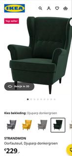 Groene Velvet Ikea Fauteuil - Nette Staat!, Huis en Inrichting, Fauteuils, Ophalen, Zo goed als nieuw, Stof, 75 tot 100 cm