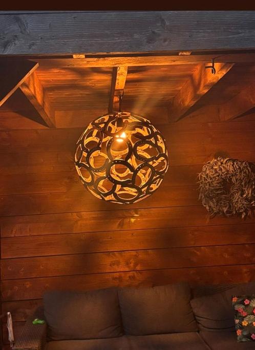 Hanglamp vloerlamp ornament hoefijzerbol lamp, Huis en Inrichting, Lampen | Hanglampen, Zo goed als nieuw, 50 tot 75 cm, Ophalen of Verzenden
