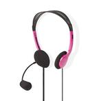 roze PC Headset On-Ear - koptelefoon met microfoon, Verzenden, Volumeregelaar, Nedis, Nieuw