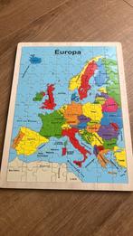 Puzzel hout europa, Ophalen of Verzenden, 10 tot 50 stukjes, Zo goed als nieuw