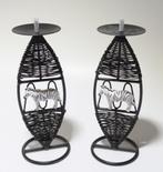 zebra kandelaar set, nieuw, Huis en Inrichting, Woonaccessoires | Kandelaars en Kaarsen, Zwart, Nieuw, Ophalen of Verzenden, Metaal