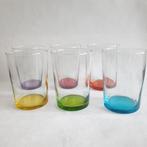 Groot formaat glazen in regenboog kleuren vintage? 5 st 2504, Glas of Glazen, Gebruikt, ?, Glas