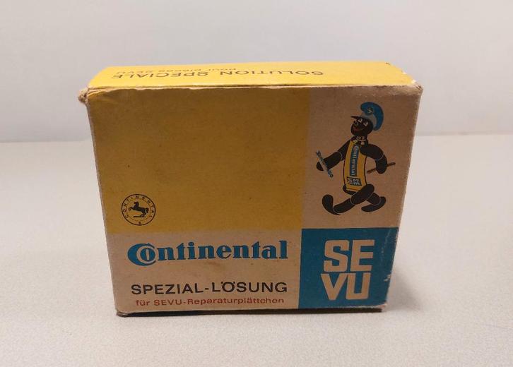 Vintage Doosje CONTINENTAL Lijmtubes - Solutie - NOS, Verzamelen, Merken en Reclamevoorwerpen, Nieuw, Gebruiksvoorwerp, Ophalen of Verzenden