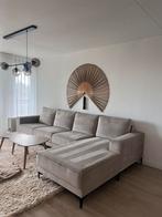 Lounge bank beige champagne taupe hoekbank loungebank, Huis en Inrichting, Banken | Bankstellen, Ophalen, Overige materialen, Hoekbank