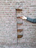 Hoekplank, wandplank, zwevende plank, vintage bruin/zwart, Ophalen of Verzenden, Nieuw