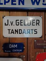 Emaille reclamebord tandarts, Ophalen of Verzenden, Gebruikt, Reclamebord
