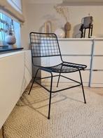 Metalen draadstoel / eetkamerstoel, Ophalen, Zwart, Scandinavisch, Zo goed als nieuw