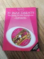 20 jazz greats/alt sax (met 2 cd's), Muziek en Instrumenten, Bladmuziek, Saxofoon, Ophalen of Verzenden, Zo goed als nieuw, Artiest of Componist