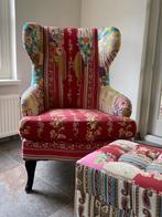 Fauteuil Patchwork KARE design rood, Engelse fauteuil, Stof, Zo goed als nieuw, Ophalen