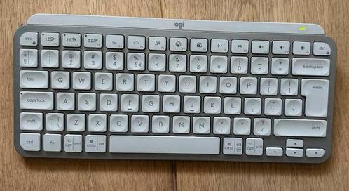 Logitech MX Keys Mini, Qwerty US, Grijs, Computers en Software, Toetsenborden, Zo goed als nieuw, Qwerty, Draadloos, Multimediatoetsen