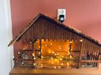 Grote vintage kerststal met verlichting, Ophalen of Verzenden
