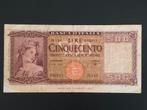 Italië 500 lire 1947 Zfr- biljet, Ophalen of Verzenden, Italië