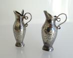 Zilver 2x antiek Biedermeier bedel/hanger kannetje of kruik, Ophalen of Verzenden, Zilver, Hanger