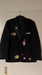 Oeteldonk jas uniform zwart to fit maat m heren, Carnaval, Maat 48/50 (M), Zo goed als nieuw, Kleding