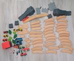 Houten Treinbaan Set - Veel Rails & Accessoires, Kinderen en Baby's, Speelgoed | Houten speelgoed, Ophalen, Gebruikt, Overige typen