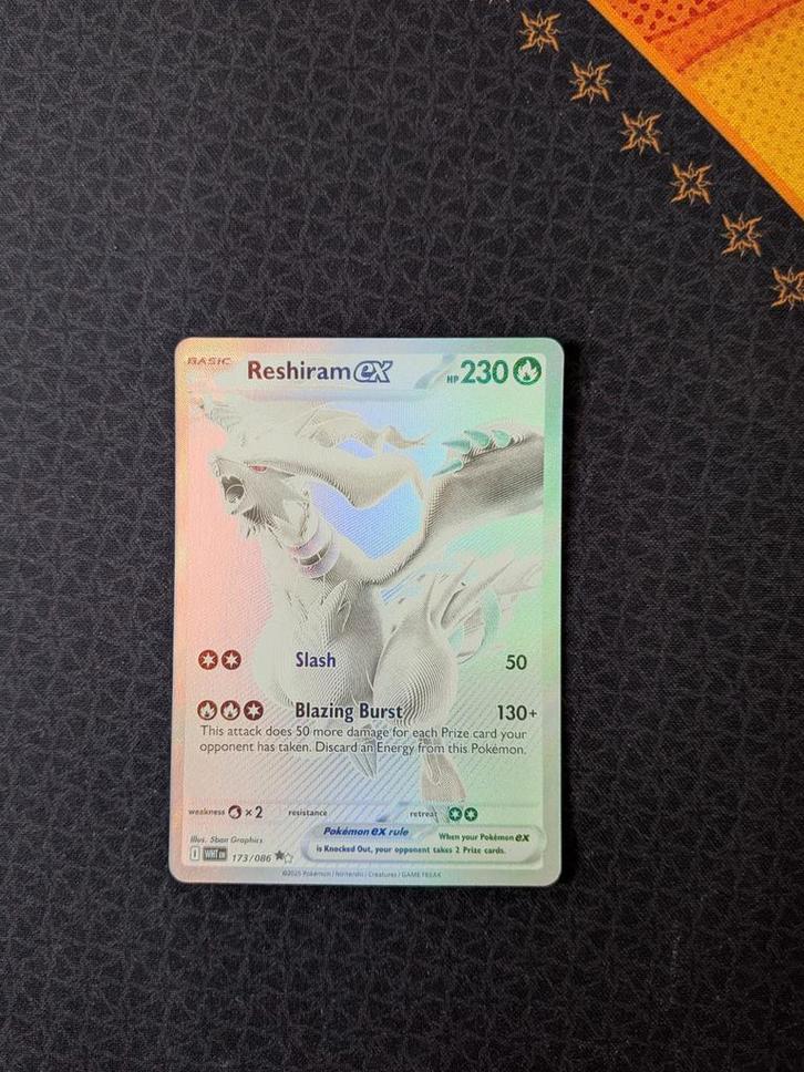 Reshiram GX Full Art #173 Pokemon White Flare MINT, Hobby en Vrije tijd, Verzamelkaartspellen | Pokémon, Zo goed als nieuw, Losse kaart
