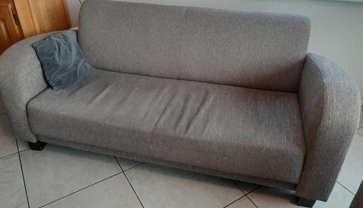 bruin grijze 2.5 zits + 2 zits bank, Huis en Inrichting, Banken | Bankstellen, Gebruikt, Overige maten, 150 tot 200 cm, 75 tot 100 cm