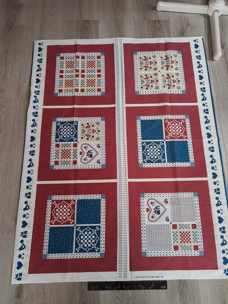 Lap Stof Fabri Quilt 180x100cm, Hobby en Vrije tijd, Stoffen en Lappen, Zo goed als nieuw, Katoen, 30 tot 120 cm, 30 tot 200 cm