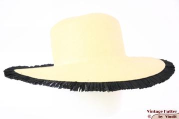 Vintage Dames Zomer floppyhoed gebroken wit 57  beschikbaar voor biedingen