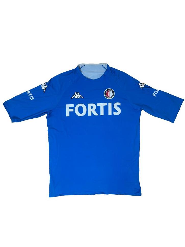 Feyenoord Away Shirt 2006/2007 – Kappa – L – Blauw Fortis, Sport en Fitness, Voetbal, Gebruikt, Shirt, Maat L, Ophalen of Verzenden