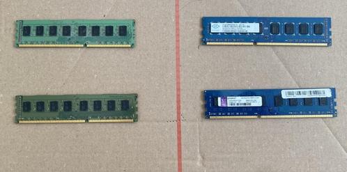 16GB DDR3 RAM – 2x Crucial + 2x Kingston (4x4GB), Computers en Software, RAM geheugen, Gebruikt, Desktop, 16 GB, DDR3, Ophalen of Verzenden