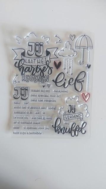 Nederlandse Clear Stamp Set - Liefde & Knuffels beschikbaar voor biedingen