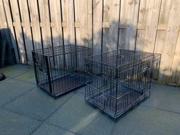 2 x Stevige Zwarte (Honden/Katten)benches