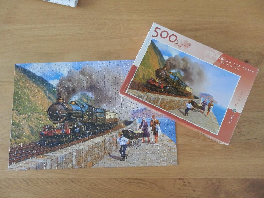 Legpuzzel Locomotief , trein, Ophalen of Verzenden, 500 t/m 1500 stukjes, Zo goed als nieuw, Legpuzzel