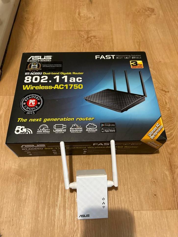 Asus RT-AC66U Router - Wireless-AC1750, Computers en Software, Routers en Modems, Gebruikt, Router, Ophalen of Verzenden